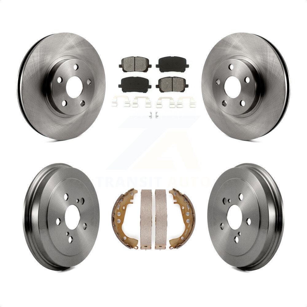 Front Rear Disc Brake Rotors Semi-Metallic Pads And Drum Kit For Toyota Corolla K8S-103439 by Transit Auto