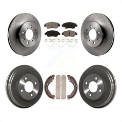 Front Rear Disc Brake Rotors Semi-Metallic Pads And Drum Kit For Honda Fit K8S-103443