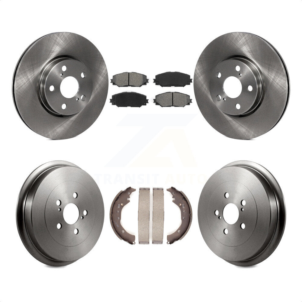 Front Rear Disc Brake Rotors Semi-Metallic Pads And Drum Kit For Toyota Corolla K8S-103446 by Transit Auto