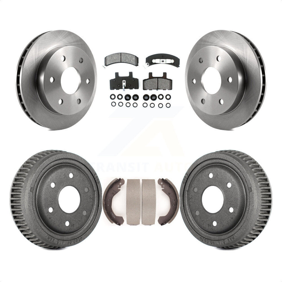 Front Rear Disc Brake Rotors Semi-Metallic Pads And Drum Kit For Chevrolet K1500 GMC Yukon Blazer K8S-103447 by Transit Auto