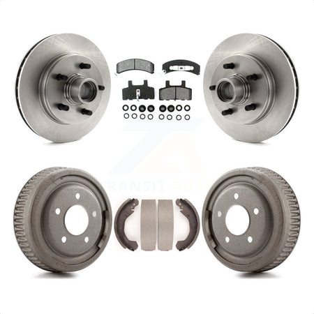 Front Rear Disc Brake Rotors Hub Assembly Semi-Metallic Pads And Drum Kit For 1988-1991 C1500 Chevrolet GMC K8S-103492 by Transit Auto