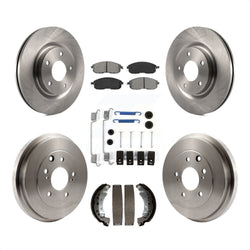 Front Rear Disc Brake Rotors Semi-Metallic Pads And Drum Kit (7Pc) For 2017-2019 Nissan Sentra Turbocharged K8S-103495