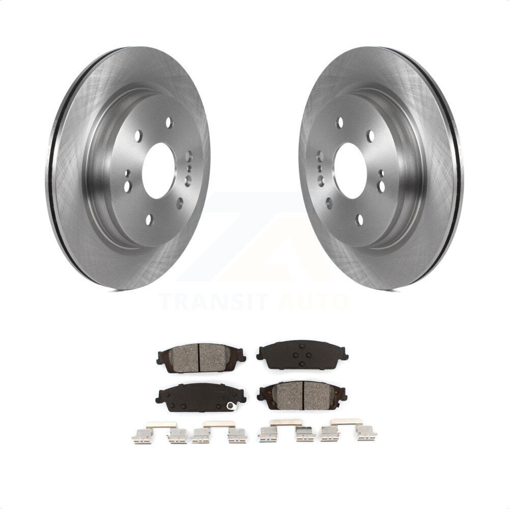 Rear Disc Brake Rotors And Semi-Metallic Pads Kit For 2019-2019 Chevrolet Silverado 1500 LD GMC Sierra Limited With Electric Parking K8S-103502 by Transit Auto