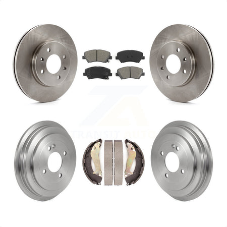 Front Rear Disc Brake Rotors Semi-Metallic Pads And Drum Kit For 2012-2017 Hyundai Accent K8S-103509 by Transit Auto