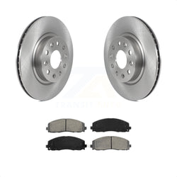 Front Disc Brake Rotors And Semi-Metallic Pads Kit For 2018-2022 Jeep Wrangler Without Heavy Duty Brakes Code BRY K8S-103516