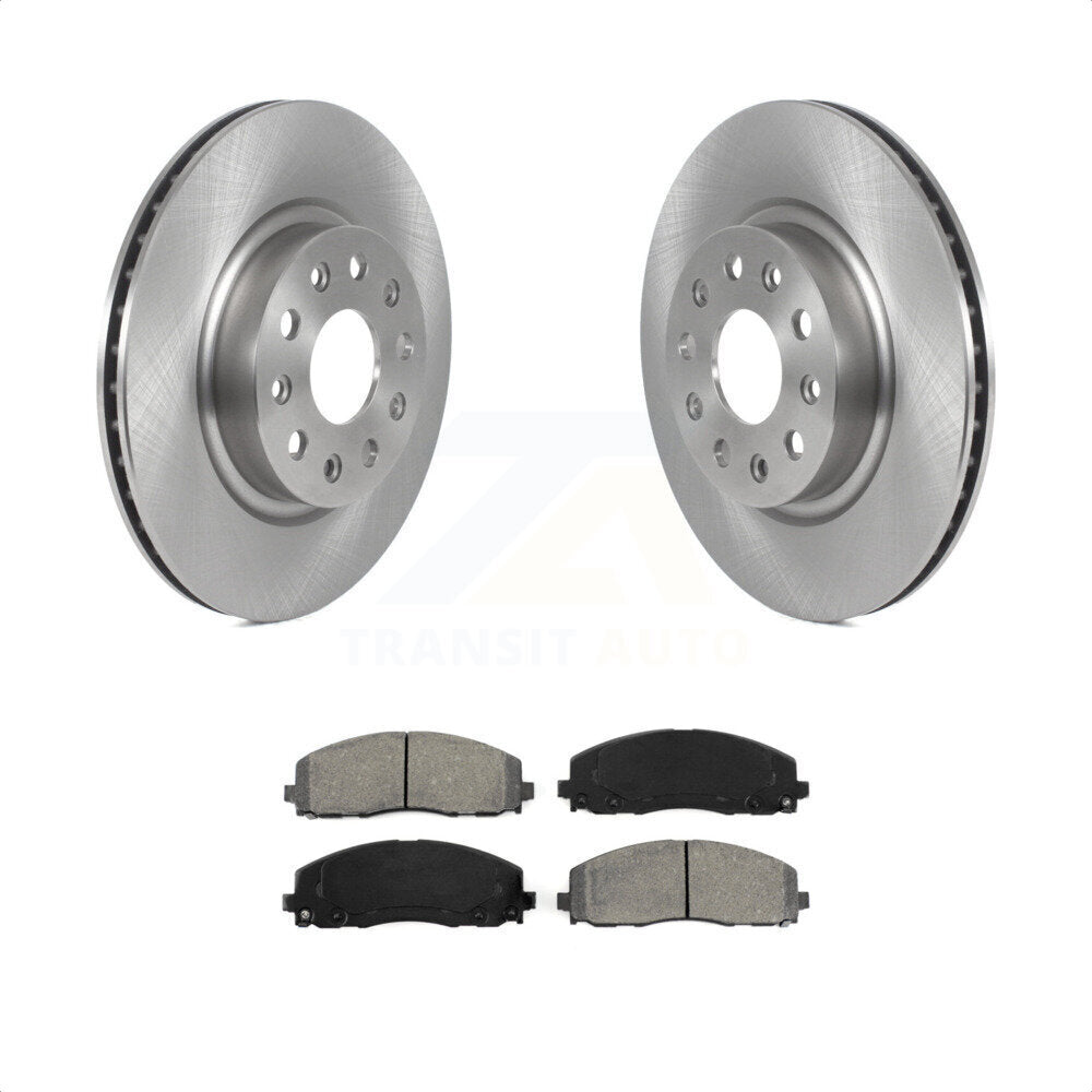 Front Disc Brake Rotors And Semi-Metallic Pads Kit For 2018-2022 Jeep Wrangler Without Heavy Duty Brakes Code BRY K8S-103516 by Transit Auto