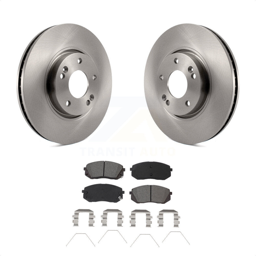 Front Disc Brake Rotors And Semi-Metallic Pads Kit For 2017-2019 Kia Soul EV K8S-103520 by Transit Auto