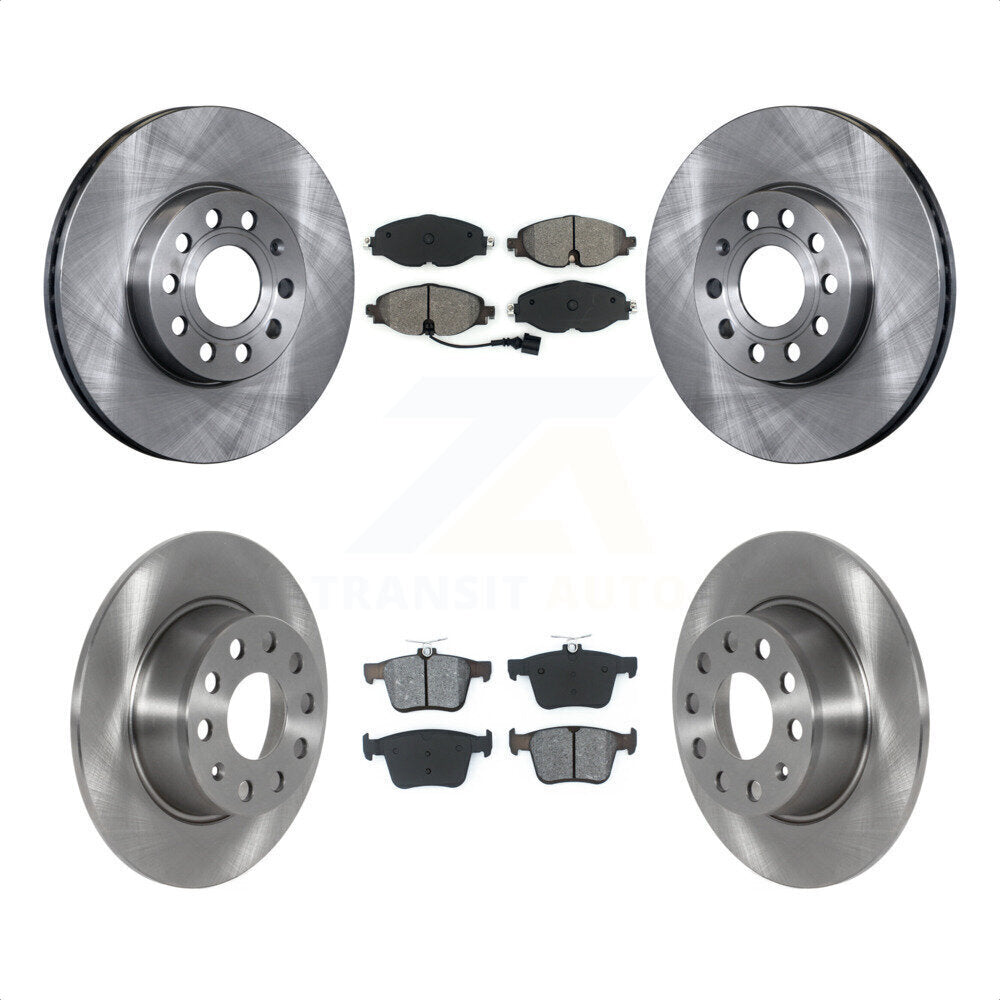 Front Rear Disc Brake Rotors And Semi-Metallic Pads Kit For Volkswagen Jetta Taos K8S-103529 by Transit Auto