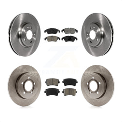Front Rear Disc Brake Rotors And Semi-Metallic Pads Kit For 2009 Audi A4 Quattro Sedan Wagon With 288mm Diameter Rotor K8S-103539