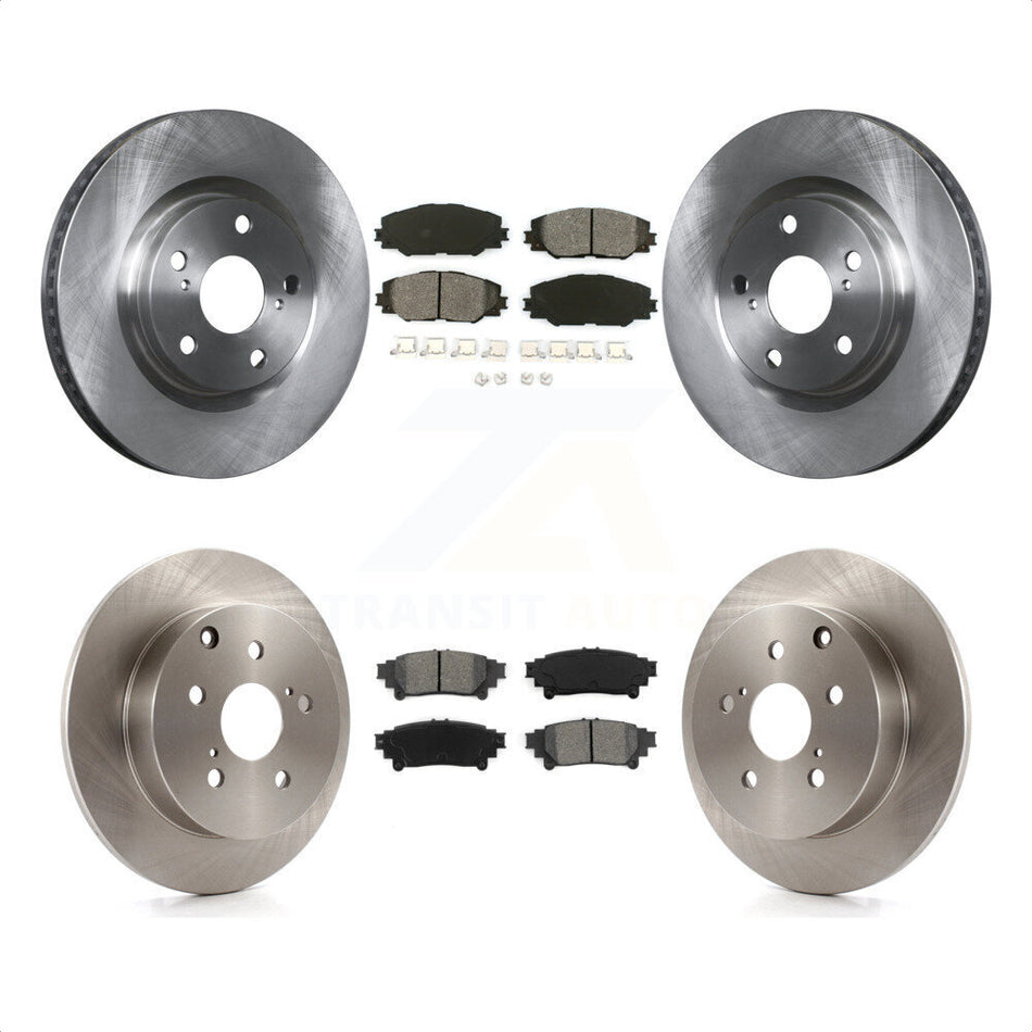 Front Rear Disc Brake Rotors And Semi-Metallic Pads Kit For 2016-2019 Toyota Mirai K8S-103546 by Transit Auto