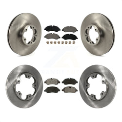 Front Rear Disc Brake Rotors And Semi-Metallic Pads Kit For 2016 Ford Transit-350 HD With 5 Lug Wheels K8S-103555