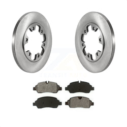 Rear Disc Brake Rotors And Semi-Metallic Pads Kit For 2015-2019 Ford Transit-350 HD With 6 Lug Wheels K8S-103565