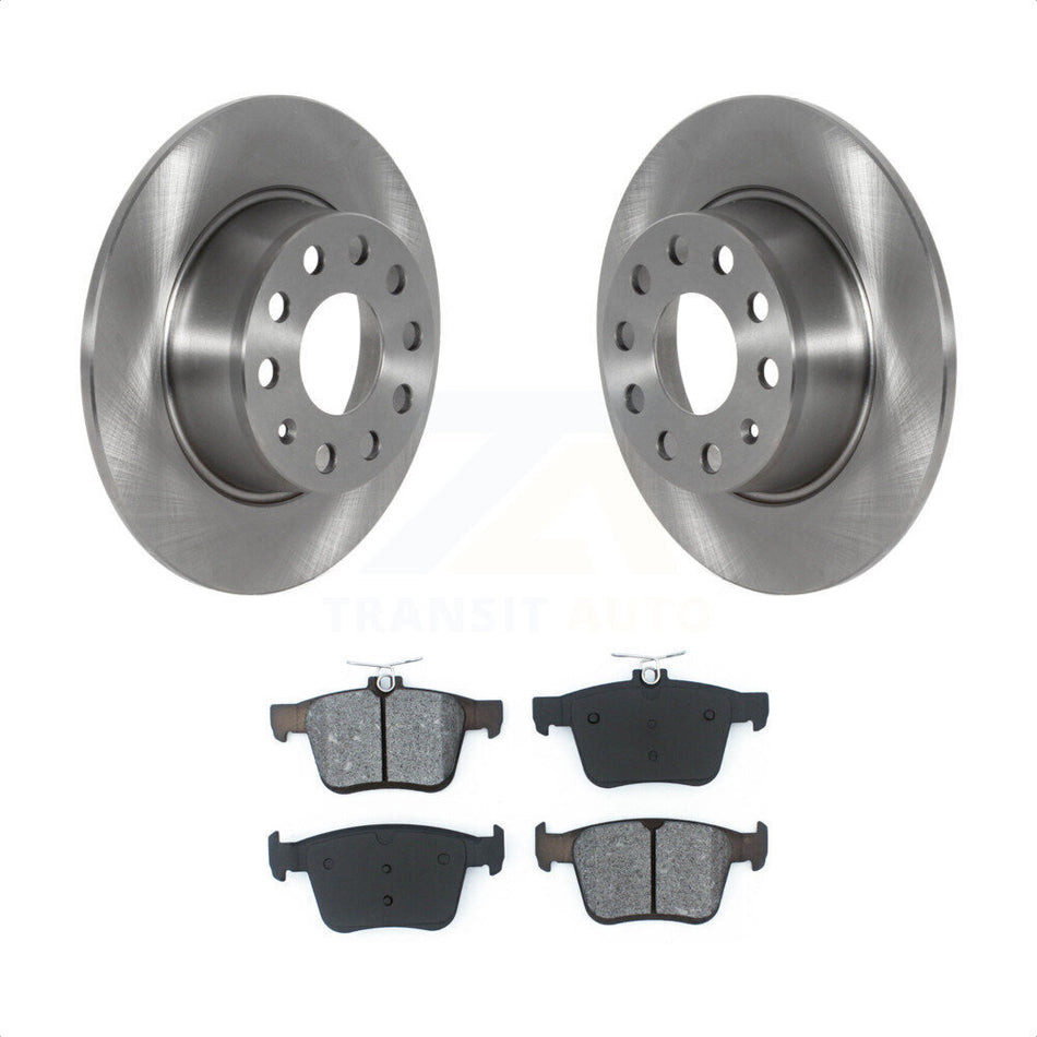 Rear Disc Brake Rotors And Semi-Metallic Pads Kit For Volkswagen Jetta Taos K8S-103572 by Transit Auto