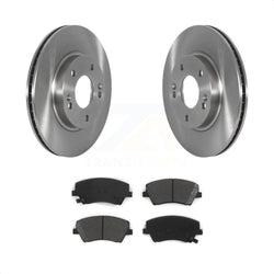 Front Disc Brake Rotors And Semi-Metallic Pads Kit For Kia Niro Hyundai Ioniq K8S-103593