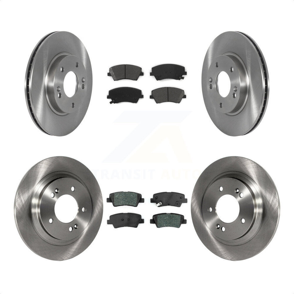 Front Rear Disc Brake Rotors And Semi-Metallic Pads Kit For Kia Niro Hyundai Ioniq K8S-103602 by Transit Auto