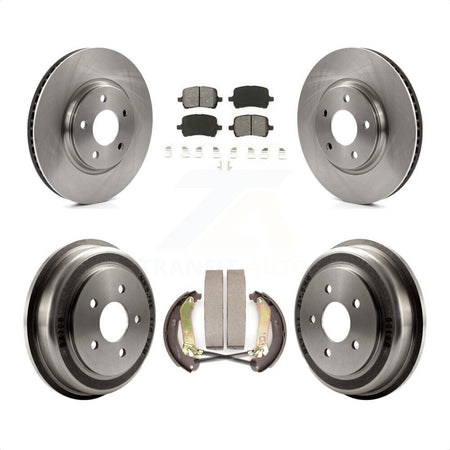 Front Rear Disc Brake Rotors Semi-Metallic Pads And Drum Kit For Chevrolet Malibu K8S-103620 by Transit Auto