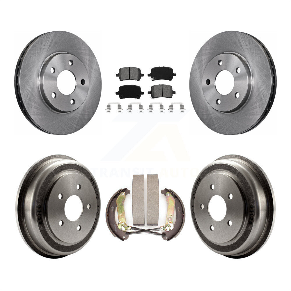 Front Rear Disc Brake Rotors Semi-Metallic Pads And Drum Kit For Chevrolet Malibu K8S-103622 by Transit Auto