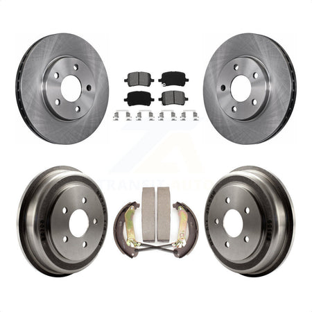 Front Rear Disc Brake Rotors Semi-Metallic Pads And Drum Kit For Chevrolet Malibu K8S-103622 by Transit Auto