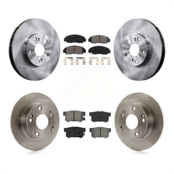 Front Rear Disc Brake Rotors And Semi-Metallic Pads Kit For Honda Accord K8S-103640