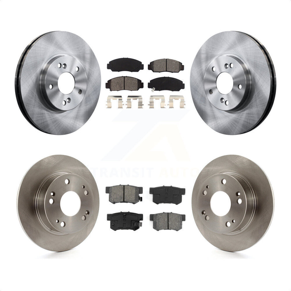 Front Rear Disc Brake Rotors And Semi-Metallic Pads Kit For Honda Accord K8S-103640 by Transit Auto