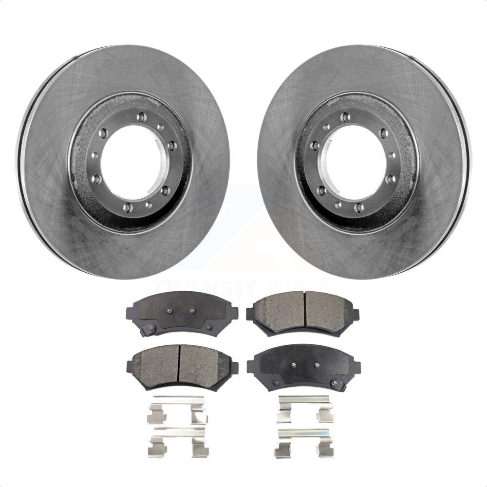 Front Disc Brake Rotors And Ceramic Pad Kit For Buick LeSabre Century Pontiac Grand Prix Chevrolet Venture Regal Oldsmobile Montana Bonneville Intrigue Silhouette Trans Sport K8T-100013 by Transit Auto