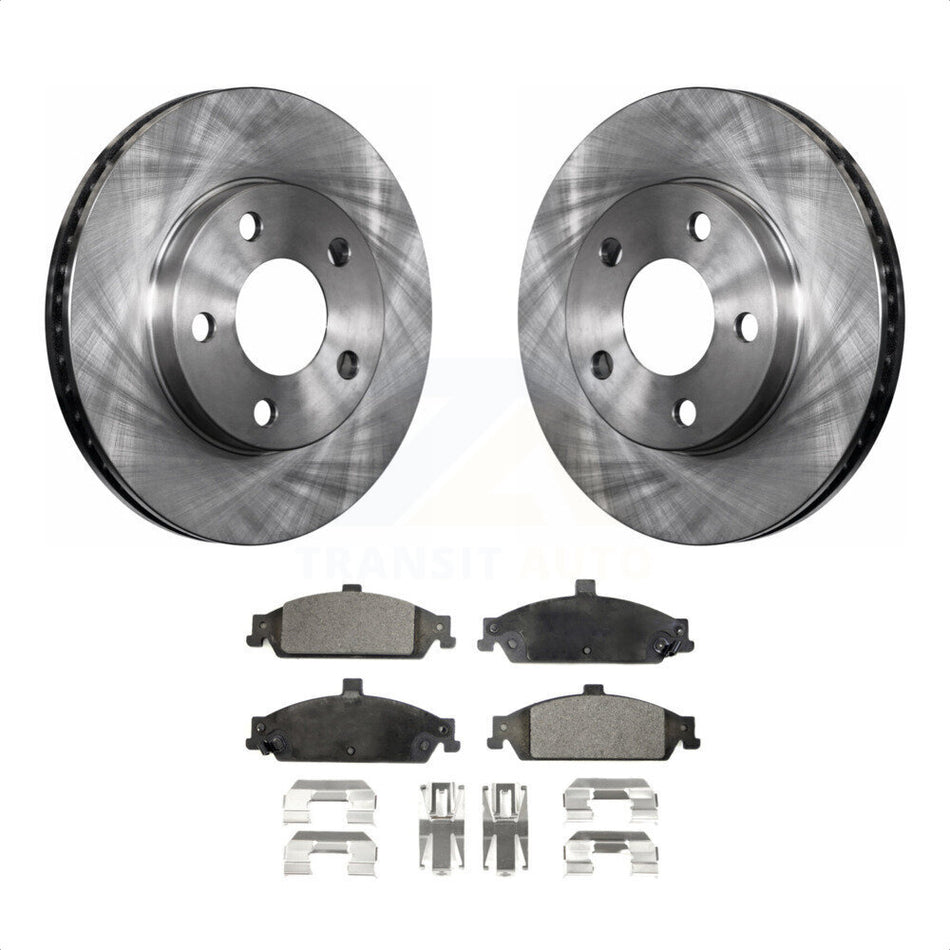 Front Disc Brake Rotors And Ceramic Pads Kit For Chevrolet Pontiac Grand Am Malibu Oldsmobile Alero Classic Cutlass K8T-100016 by Transit Auto