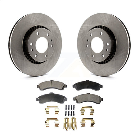 Front Disc Brake Rotors And Ceramic Pads Kit For Chevrolet Trailblazer GMC EXT Envoy XL Buick Rainier XUV SSR Isuzu Ascender Saab 9-7x K8T-100027 by Transit Auto