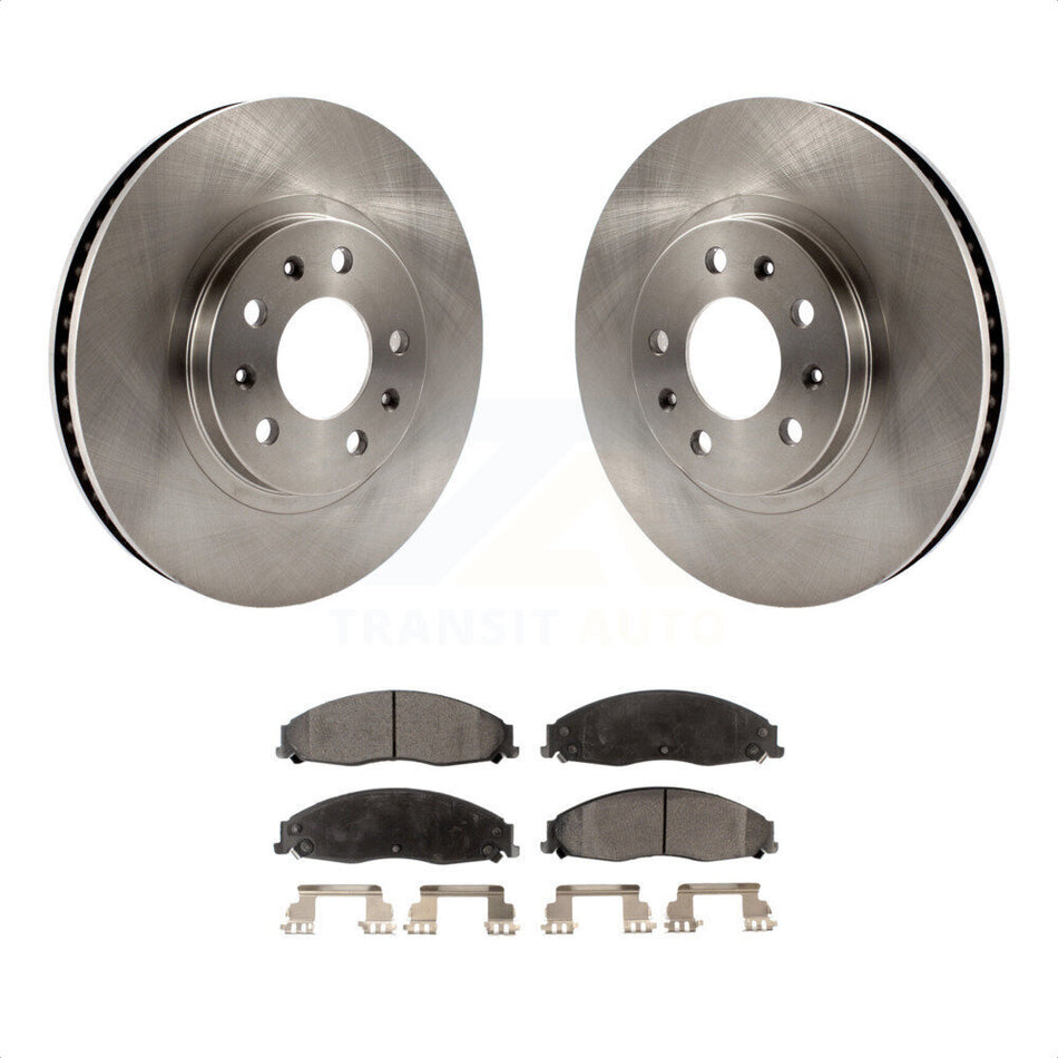 Front Disc Brake Rotors And Ceramic Pads Kit For Cadillac CTS With Standard Suspension K8T-100033 by Transit Auto