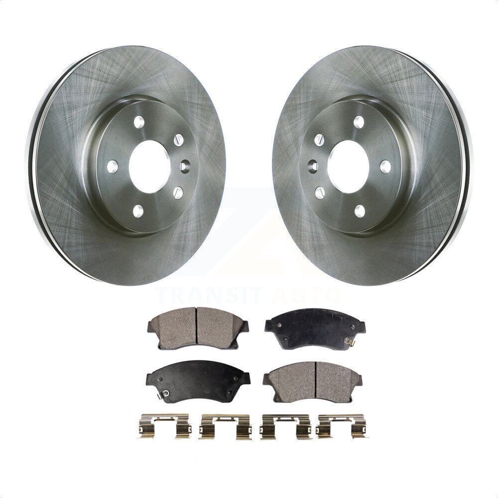 Front Disc Brake Rotors And Ceramic Pads Kit For Chevrolet Cruze Sonic Limited K8T-100082 by Transit Auto