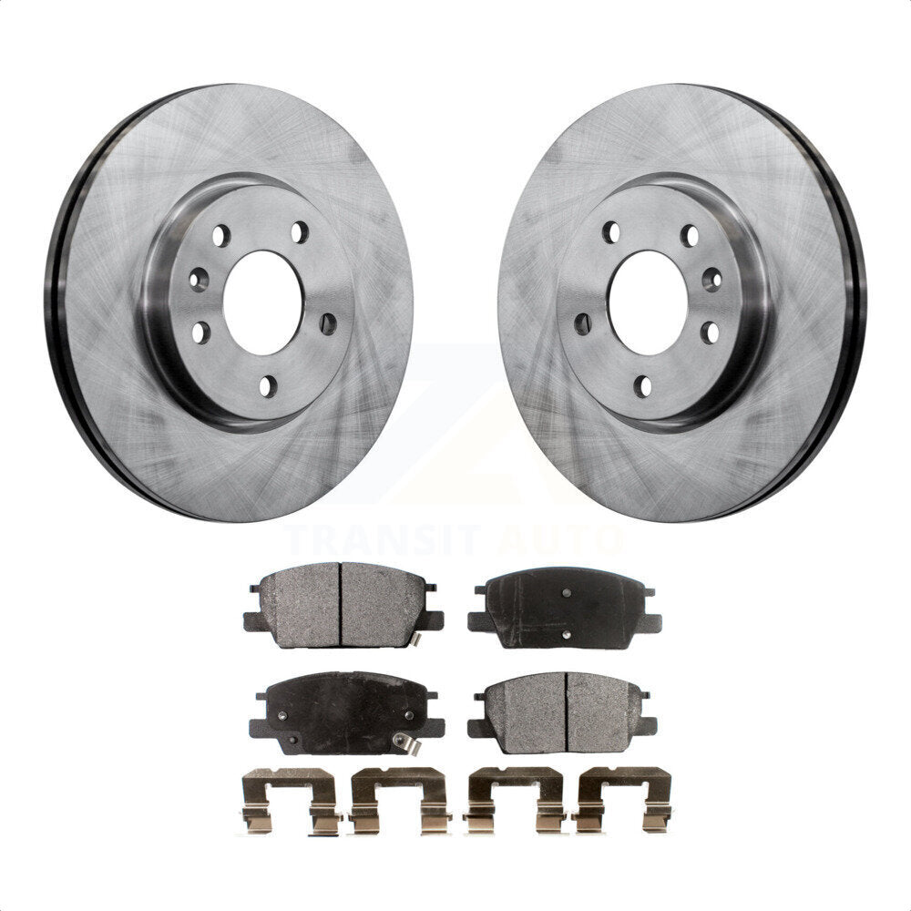 Front Disc Brake Rotors And Ceramic Pads Kit For Chevrolet Equinox Malibu GMC Terrain Buick LaCrosse Regal Sportback TourX K8T-100088 by Transit Auto