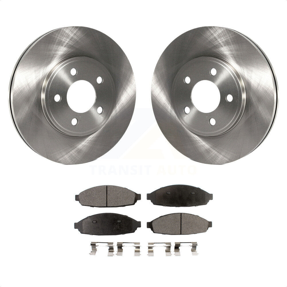 Front Disc Brake Rotors And Ceramic Pads Kit For Ford Crown Victoria Mercury Grand Marquis Lincoln Town Car Marauder K8T-100129 by Transit Auto