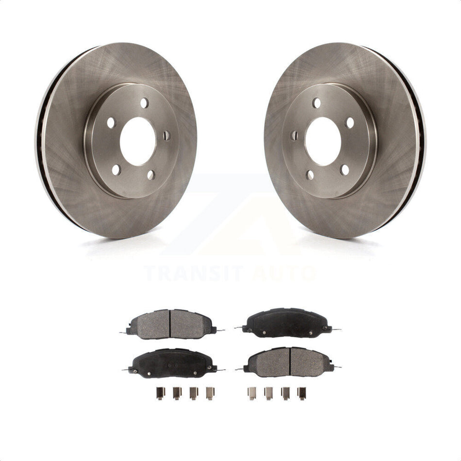 Front Disc Brake Rotors And Ceramic Pads Kit For 2005-2010 Ford Mustang Base K8T-100141 by Transit Auto