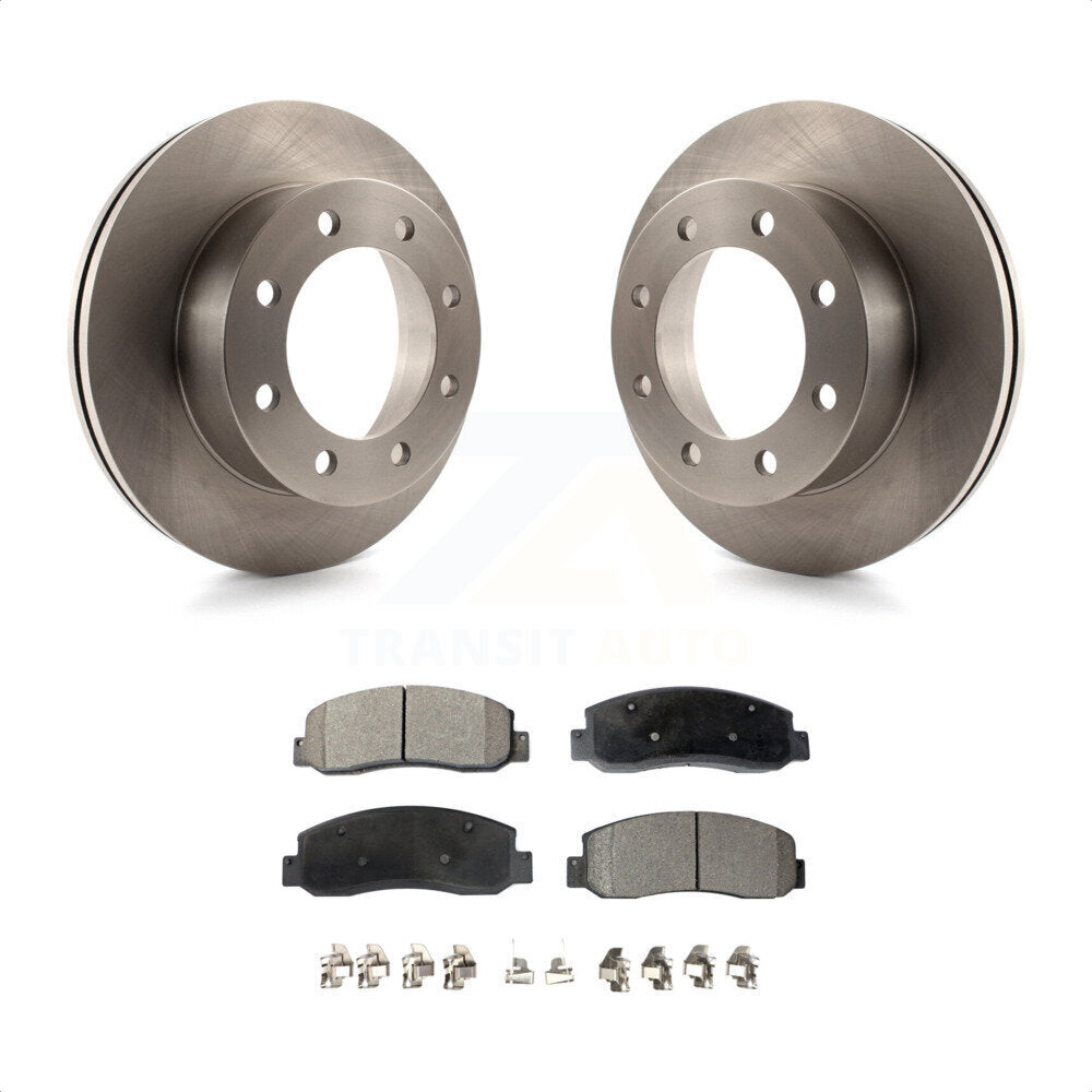 Front Disc Brake Rotors And Ceramic Pads Kit For Ford F-350 Super Duty F-450 K8T-100144 by Transit Auto