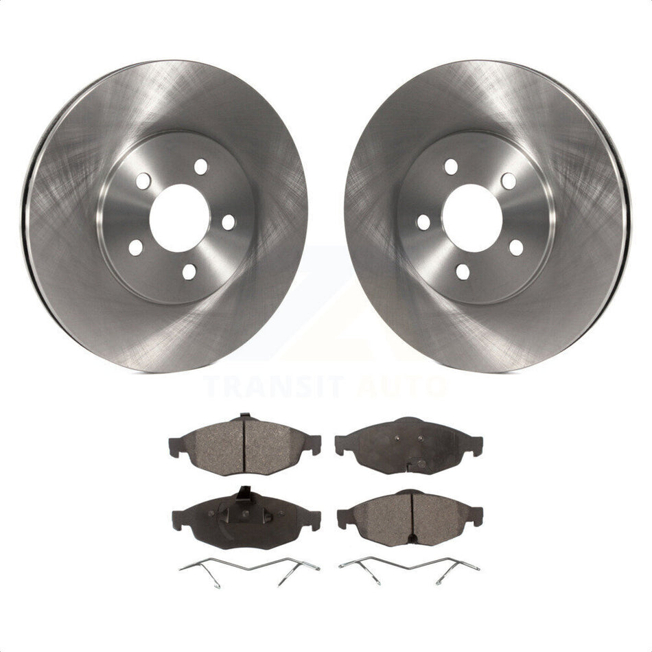 Front Disc Brake Rotors And Ceramic Pads Kit For Chrysler Sebring Dodge Stratus K8T-100189 by Transit Auto