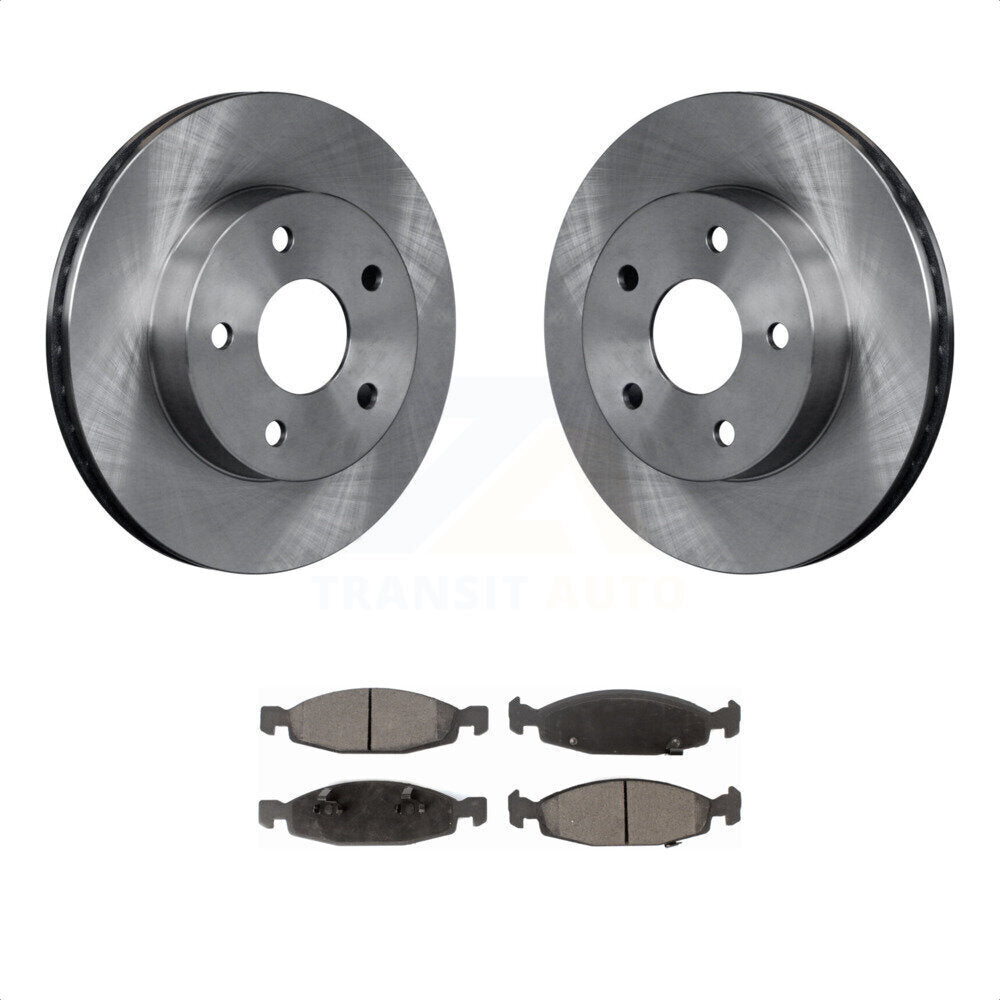 Front Disc Brake Rotors And Ceramic Pads Kit For 1999-2002 Jeep Grand Cherokee With Teves & ATE Caliper K8T-100196 by Transit Auto