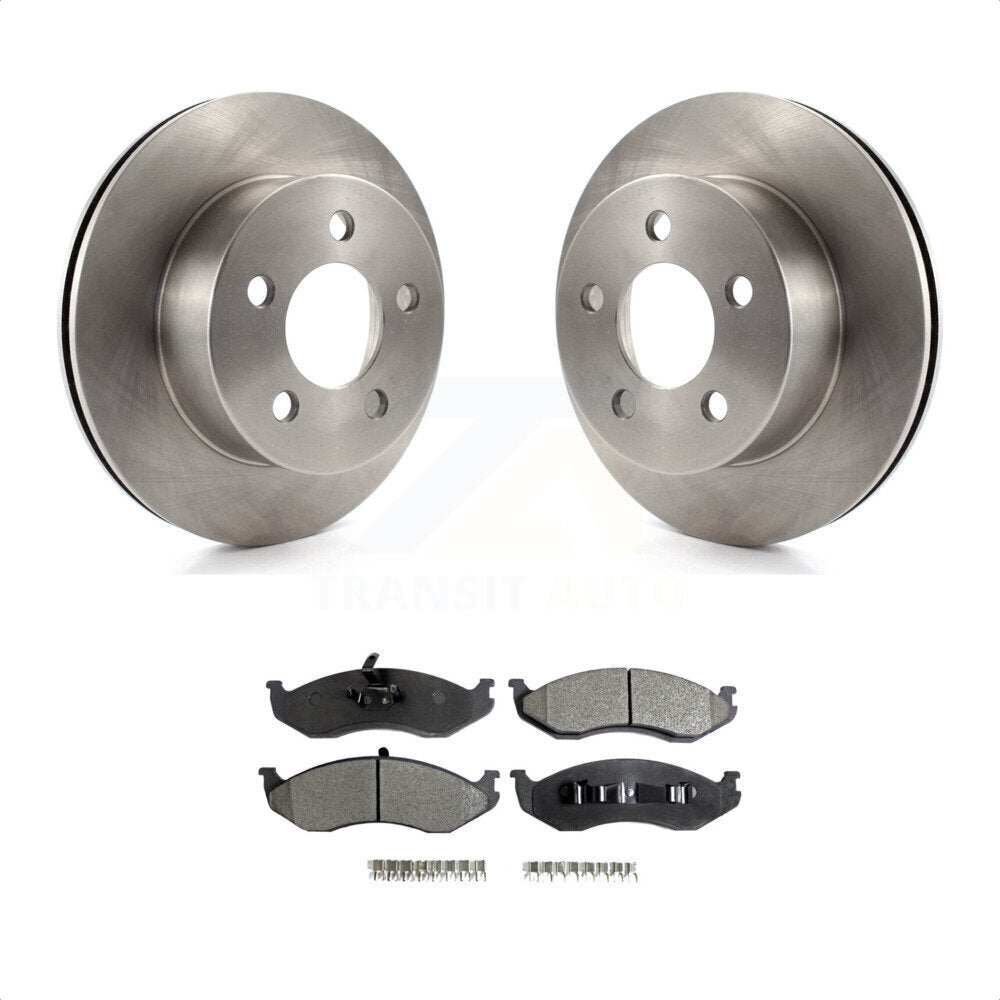 Front Disc Brake Rotors And Ceramic Pads Kit For Jeep Wrangler Cherokee Grand Wagoneer TJ K8T-100204 by Transit Auto