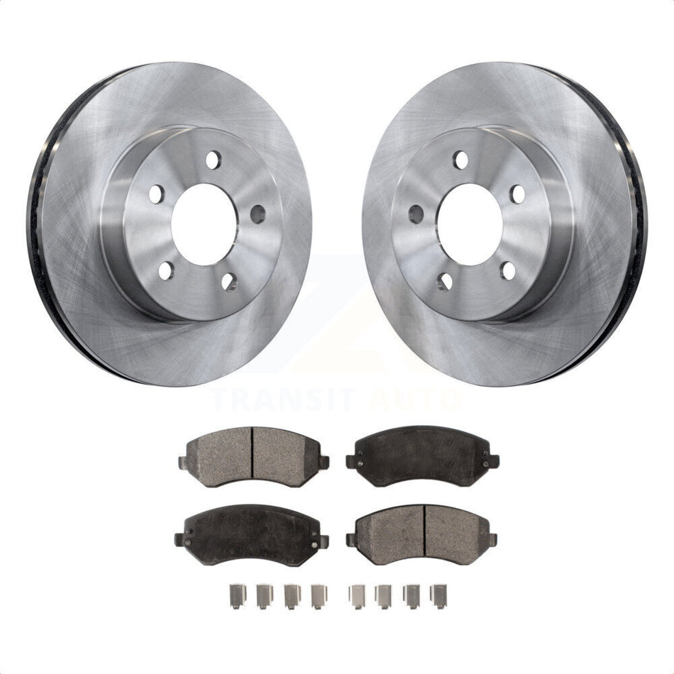 Front Disc Brake Rotors And Ceramic Pads Kit For 2002-2007 Jeep Liberty K8T-100207 by Transit Auto