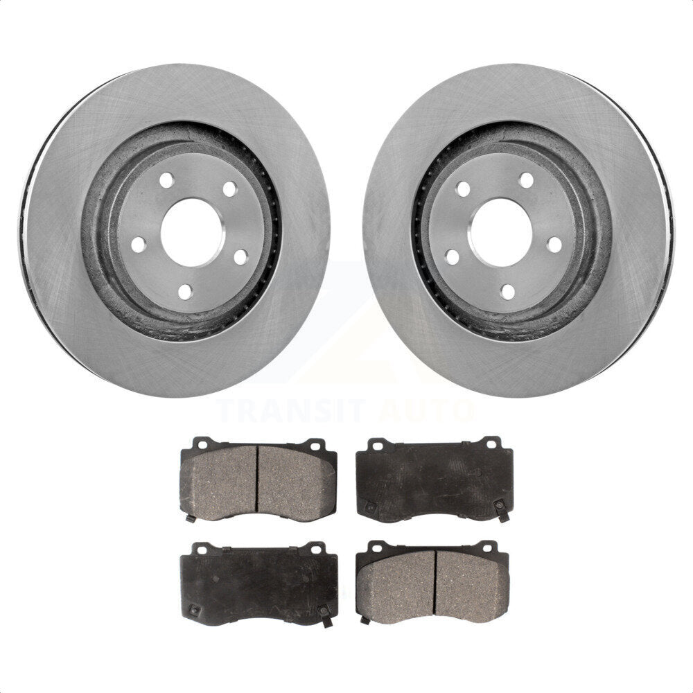 Front Disc Brake Rotors And Ceramic Pads Kit For 2006-2010 Jeep Grand Cherokee SRT8 K8T-100226 by Transit Auto