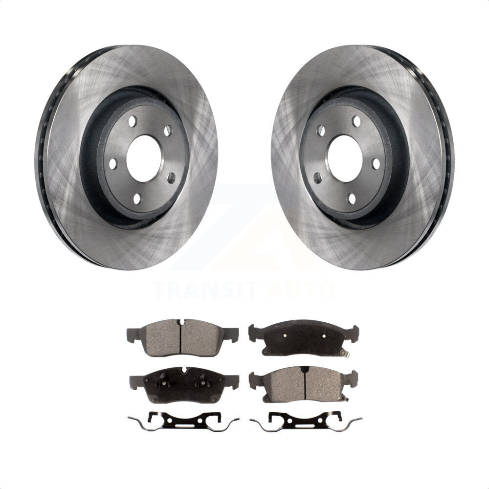 Front Disc Brake Rotors And Ceramic Pads Kit For Jeep Grand Cherokee Dodge Durango WK K8T-100240 by Transit Auto