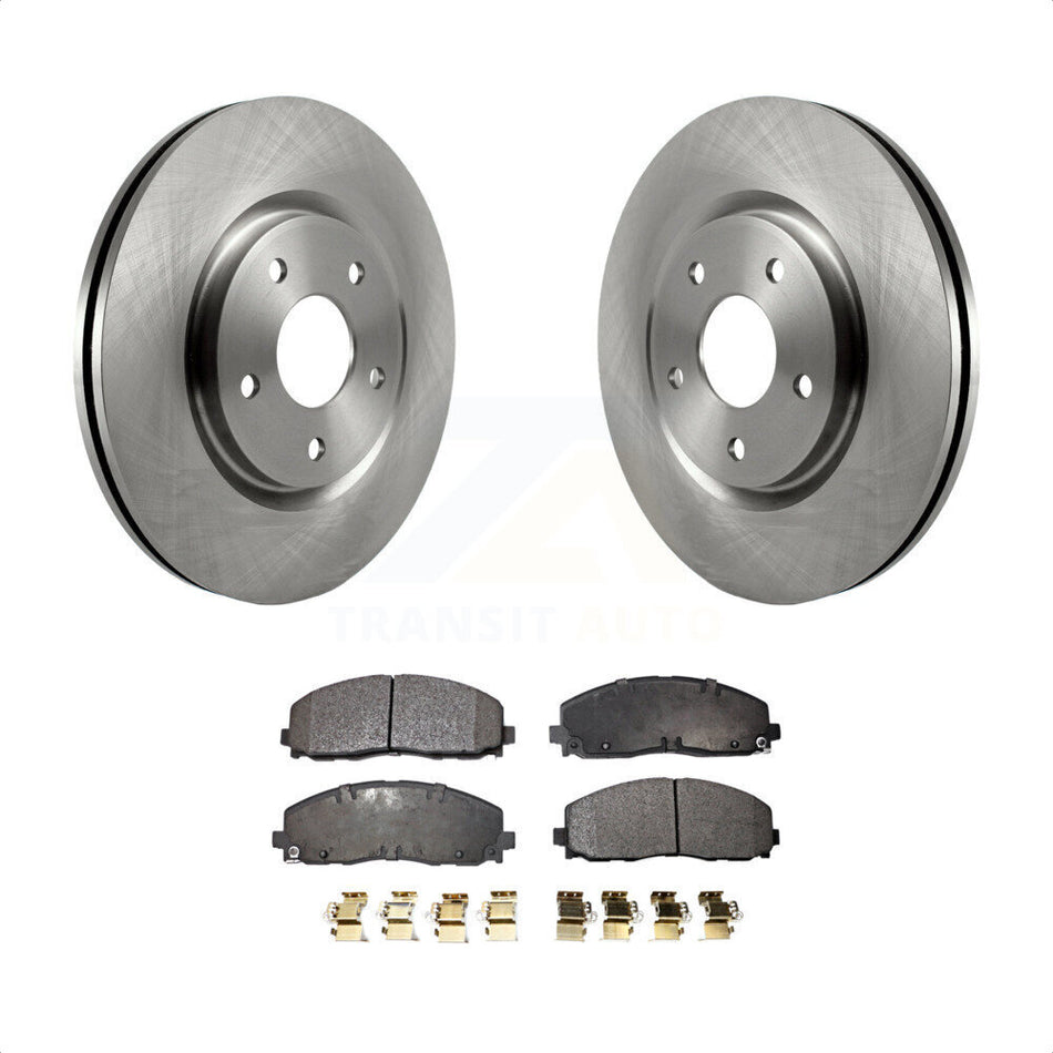 Front Disc Brake Rotors And Ceramic Pads Kit For Dodge Grand Caravan Chrysler Journey Town & Country Pacifica Ram C/V Volkswagen Routan Voyager K8T-100243 by Transit Auto