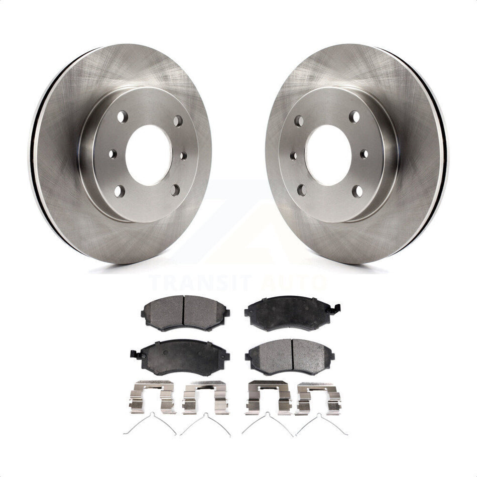 Front Disc Brake Rotors And Ceramic Pads Kit For INFINITI G20 K8T-100258 by Transit Auto