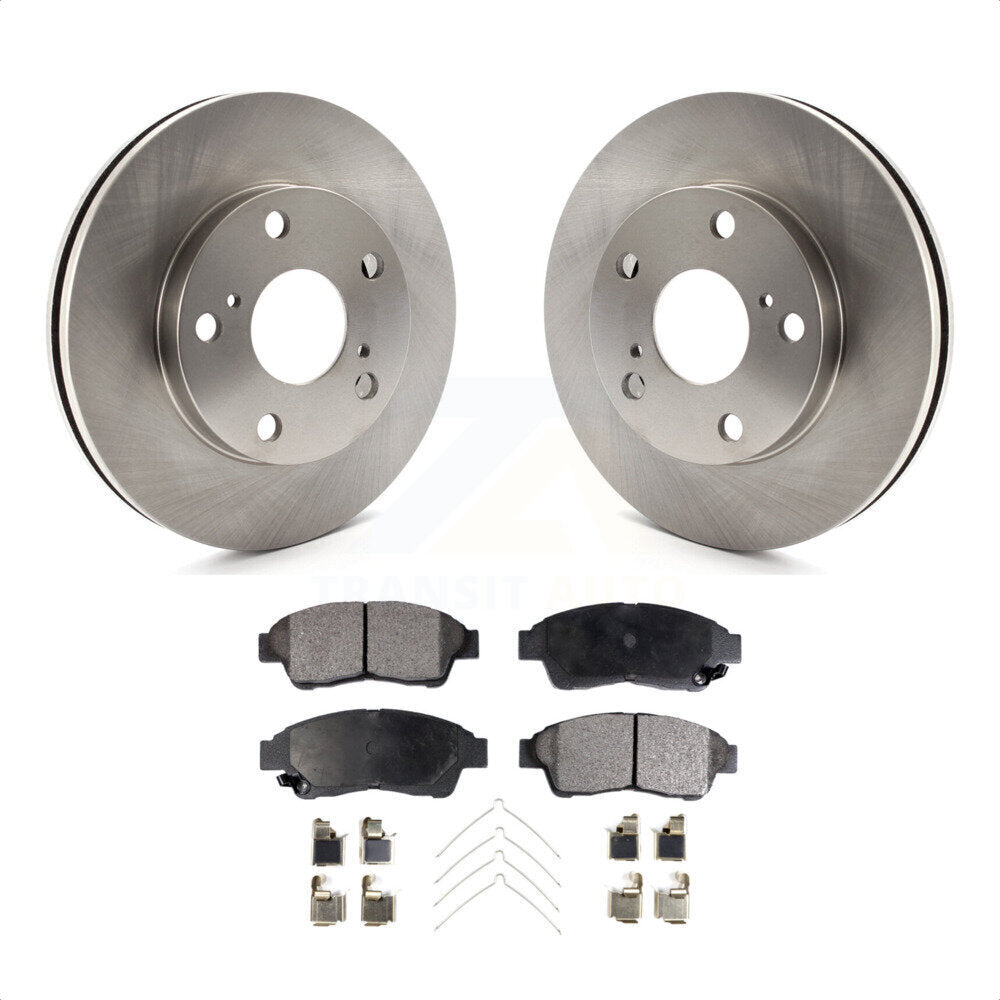 Front Disc Brake Rotors And Ceramic Pads Kit For Toyota Camry 2.2L K8T-100279 by Transit Auto