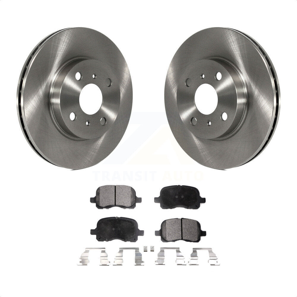 Front Disc Brake Rotors And Ceramic Pads Kit For 1998-2002 Toyota Corolla Chevrolet Prizm K8T-100284 by Transit Auto