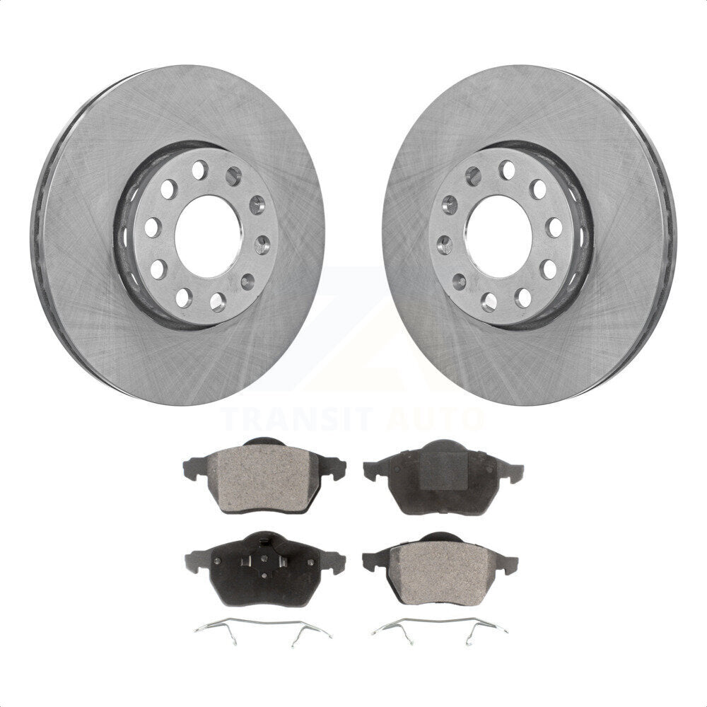 Front Disc Brake Rotors And Ceramic Pads Kit For Volkswagen Passat Audi A4 Quattro A6 K8T-100288 by Transit Auto