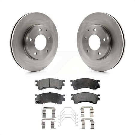 Front Disc Brake Rotors And Ceramic Pads Kit For 2002 Mazda 626 2.5L with Drum rear brakes K8T-100323 by Transit Auto