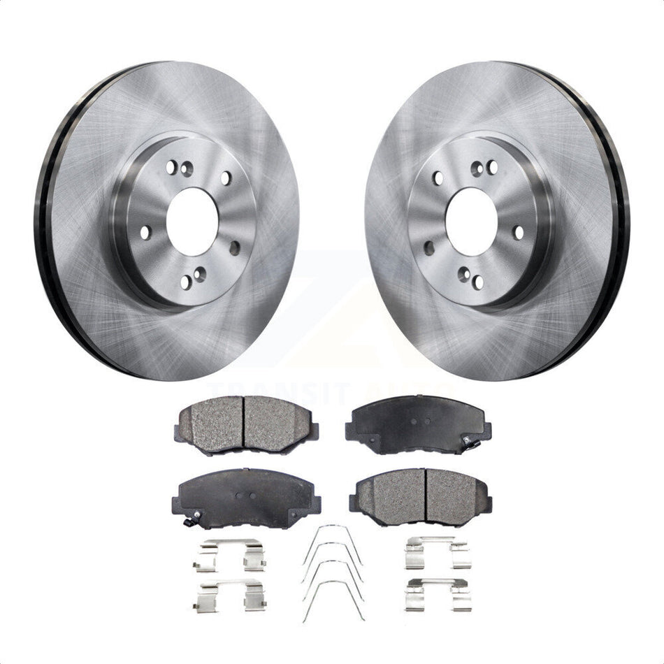 Front Disc Brake Rotors And Ceramic Pads Kit For Honda Pilot Accord K8T-100328 by Transit Auto