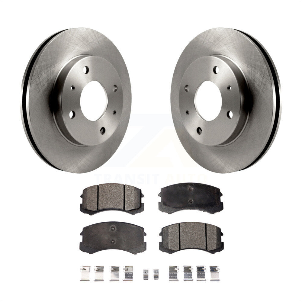 Front Disc Brake Rotors And Ceramic Pads Kit For Mitsubishi Lancer K8T-100333 by Transit Auto