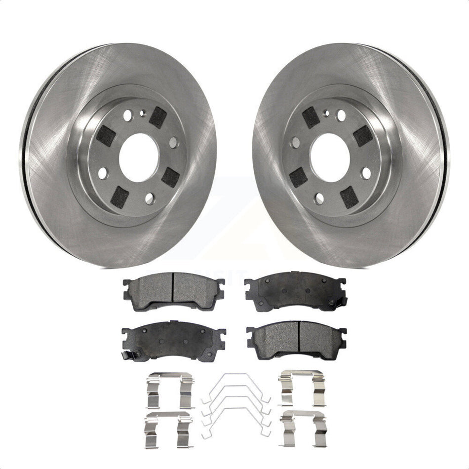 Front Disc Brake Rotors And Ceramic Pads Kit For 1999-2000 Mazda Protege 1.8L K8T-100334 by Transit Auto