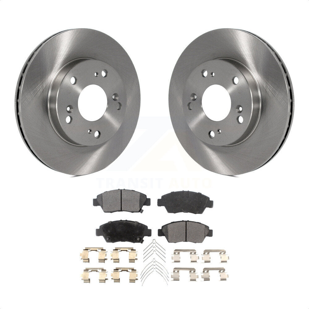 Front Disc Brake Rotors And Ceramic Pads Kit For Honda Civic Acura RSX CR-Z K8T-100379 by Transit Auto