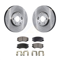 Front Disc Brake Rotors And Ceramic Pads Kit For Hyundai Azera Kia Amanti K8T-100434
